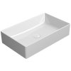 GSI KUBE X keramické umyvadlo na desku 60 x 37 cm bez přepadu Extra Glaze bílá 945311