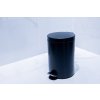 21576 pedalovy odpadkovy kos 3l kov cerna barva