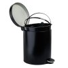 32112 pedalovy odpadkovy kos 3l kov cerna barva