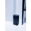 21577 pedalovy odpadkovy kos 3l kov cerna barva