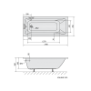 Polysan NOEMI obdélníková vana 170 x 70 x 39 cm šedá 71708.30