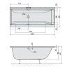 Polysan CLEO obdélníková vana 180 x 80 x 48 cm bílá mat 95611.11