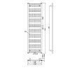 Bruckner Albrecht otopné těleso 600 x 1570 mm středové připojení bílá 600.118.4