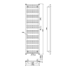 Bruckner Albrecht otopné těleso 400 x 1570 mm středové připojení bílá 600.113.4
