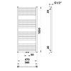 Bruckner Grunt otopné těleso rovné 500 x 1050 mm středové připojení černá mat 600.121.6