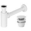 23942 umyvadlovy kovovy sifon s clickclack zatkou univerzalni bila