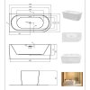 30738 volne stojici vana avita a line bila sifon se sterbinovym prepadem