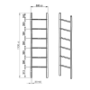 Gedy Bambus sušák ručníků 500 x 1900 x 40 mm hnědá 1031