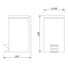 Aqualine Simple Line odpadkový koš 3l nerez 27103