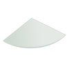 Sapho koupelnová police rohová čtvrtkruh 200 x 200 x 8 mm mléčné sklo 22487
