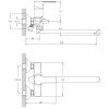 Bruckner Baron vanová baterie nástěnná 100 mm s otočným ramínkem chrom 612.035.1