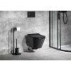 Sapho AVVA závěsná WC mísa Rimless 35,5 x 53 cm integrovaná baterie a bidet sprška černá mat 100315-110