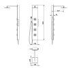 Polysan Spirit Square termostatický sprchový panel nástěnný 250 x 1550 mm bílá 81151
