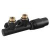 Bruckner Wicher připojovací sada ventilů termostatická pro středové připojení 50 mm černá 600.311.6