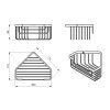 Gedy Smart rohová police do sprchy 20 x 8 x 15,1 cm bronz 2483-44