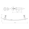 24868 drzak rucniku na otopne teleso obly 600 40 95 mm chrom
