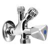 Aqualine kombinovaný rohový ventil 1/2 x 3/4 x 3/8 chrom 5309