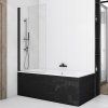 SanSwiss Ronal SOLINO Black 85 cm vanová zástěna sklo Transparent SOEB108500607