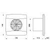 Cata UC - 10 koupelnový ventilátor axiální 8W potrubí 100 mm černá 01256000
