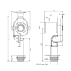 Bruckner Sifon pro urinál, skrytý odpad DN50 plast 191.701.0