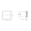 Cata E-120 GTH koupelnový ventilátor axiální s automatem 6W/11W potrubí 120mm černá 00901602