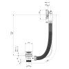 Polysan MARBLE vanová souprava s napouštěním bovden délka 800 mm chrom 11052