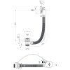 Polysan Vanová souprava s napouštěním bovden délka 800 mm zátka 72 mm chrom 71853