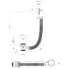 Polysan Vanová souprava bovden délka 600 mm zátka 72 mm bílá 71850.10
