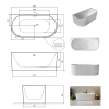 26358 volne stojici vana leya cernabila sifon se sterbinovym prepadem