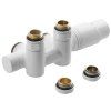 Bruckner Wicher COMBI připojovací sada termostatická pro středové připojení 50 mm bílá 600.331.4