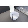 Polysan Estatis vana kulatá volně stojící 110 x 51 cm litý mramor bílá mat 93868