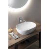 GSI Pura umyvadlo na desku 50 x 35 cm bez otvoru pro baterii bez přepadu keramické bílá Extra Glaze 886011