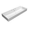 GSI Kube X umyvadlo 120 x 47 cm 3 otvory pro baterii s přepadem keramické bílá Extra Glaze 9424311