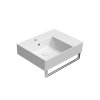 GSI Kube X umyvadlo 60 x 47 cm s otvorem pro baterii s přepadem odkládací plocha vpravo keramické bílá Extra Glaze 9438111