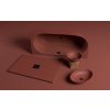 Polysan Banera Oval umyvadlo na desku 60 x 40 cm bez otvoru pro baterii bez přepadu litý mramor hnědá mat 14397.71