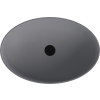 Polysan Banera Oval umyvadlo na desku 60 x 40 cm bez otvoru pro baterii bez přepadu litý mramor šedá mat 14397.31