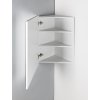 Aqualine Zoja Keramia Fresh rohová zrcadlová skříňka 37 x 72 x 37 cm bez osvětlení bílá 50352