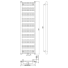Bruckner Albrecht otopné těleso 600 x 1570 mm středové připojení chrom 600.118.1