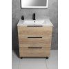 Sapho Slim keramické umyvadlo 80 x 46 cm nábytkové s otvorem pro baterii bílá 1601-80