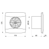 Cata UC-12 TH koupelnový ventilátor axiální s automatem bílá 01300200