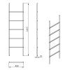 Gedy Kenta sušák ručníků na opření 450 x 1610 x 21 mm černá bambus 303141