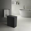 Gedy Luxury koš na prádlo 49,5 x 61,8 x 29 cm koženka černá 103714