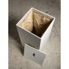 Gedy Luxury koš na prádlo 30 x 61,8 x 30 cm koženka bílá 103602