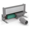 Omp Tea Intramura odtokový podlahový žlab s nerezovým roštem 350 mm DN40 nerez 975.101.8