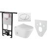 Alcaplast AM102/1120 Jádromodul komplet do bytových jader se závěsným WC RIMLESS Sapho AVVA 100315 s integrovanou baterií a bidetovou sprškou