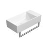 GSI Kube X keramické umyvadlo 50 x 25 cm bez otvoru pro baterii pravé/levé bílá ExtraGlaze 9486011