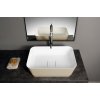 Polysan Banera Square umyvadlo na desku 50 x 36 cm litý mramor bílá béžová mat 14596.82