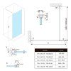 Bruckner Spitza walk-in sprchová zástěna 100 x 200 cm chrom matné sklo 750.102.1