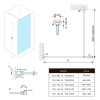 Bruckner Spitza walk-in sprchová zástěna 80 x 200 cm chrom matné sklo 750.082.1