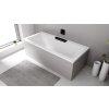 Polysan Cascata obdélníková vana 185 x 85 cm kaskáda černá akrylát bílá 73836.102